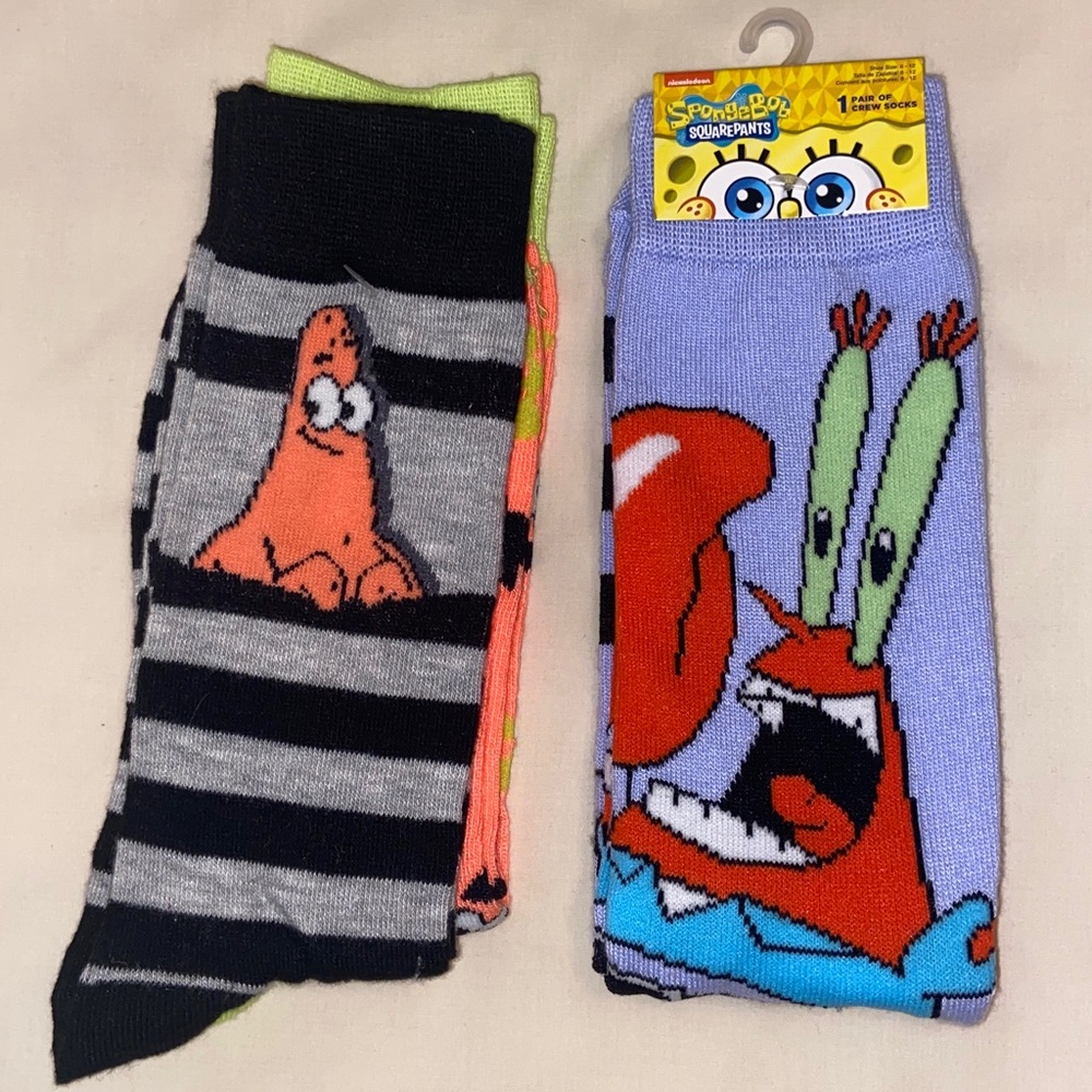 Nickelodeon SpongeBob SquarePants Socks 2 pairs